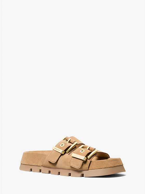 Женские Босоножки на каблуке Michael Kors Colby Suede Flat Sandal Michael Kors