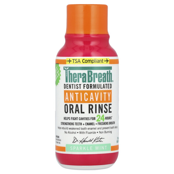 Anticavity Oral Rinse, Sparkle Mint, 3 fl oz (88.7 ml) TheraBreath