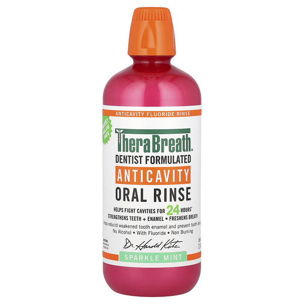 Anticavity Oral Rinse, Sparkle Mint, 33.8 fl oz (1 l) TheraBreath