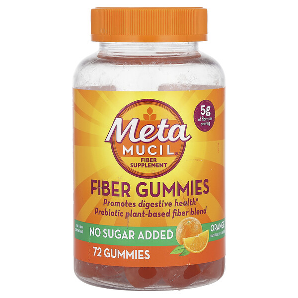 Fiber Gummies (Жевательные конфеты), Orange, 72 Gummies Metamucil