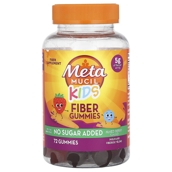 Kids, Fiber Gummies (Жевательные конфеты), Mixed Berry, 72 Gummies Metamucil