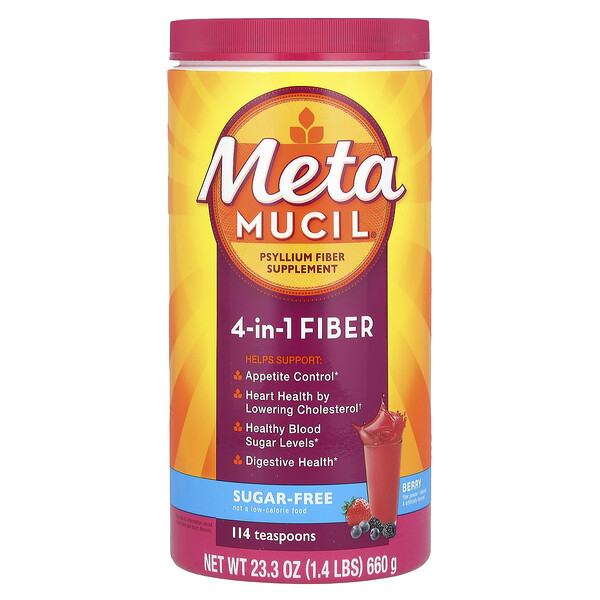 4-In-1 Fiber, Berry, 23.3 oz (Унции) (660 g) Metamucil