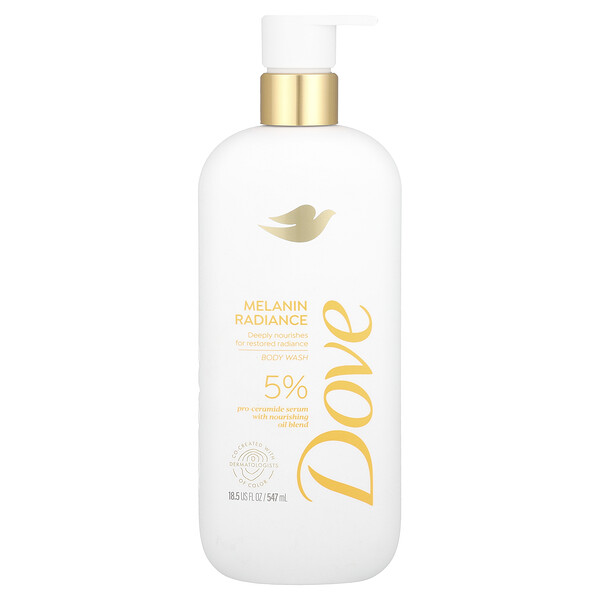 Body Wash, Melanin Radiance, 18.5 fl oz (547 ml) Dove