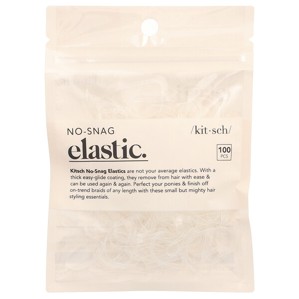 No-Snag Elastic, Clear , 100 Pieces Kitsch