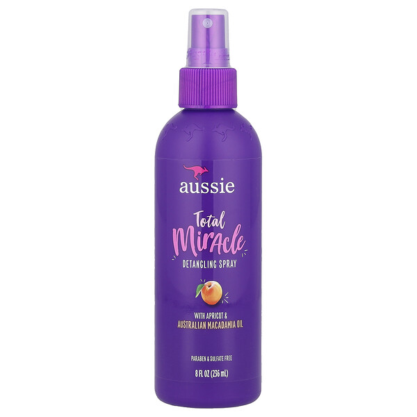 Total Miracle, Detangling Spray with Apricot & Australian Macadamia Oil, 8 fl oz (236 ml) Aussie