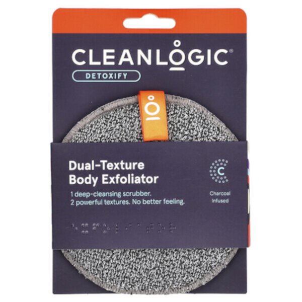 Detoxify, Dual-Texture Body Exfoliator, 1 Count Clean Logic