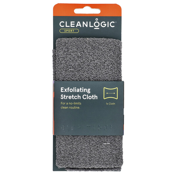 Sport, Exfoliating Stretch Cloth, 1 Count Clean Logic