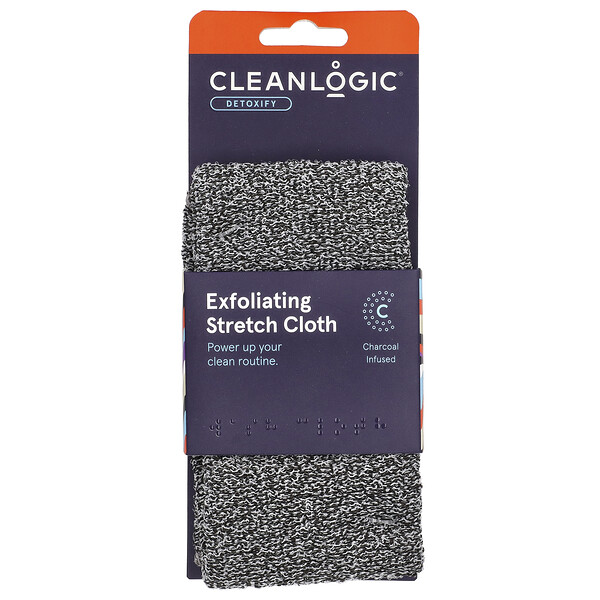 Detoxify, Exfoliating Stretch Cloth, 1 Count Clean Logic