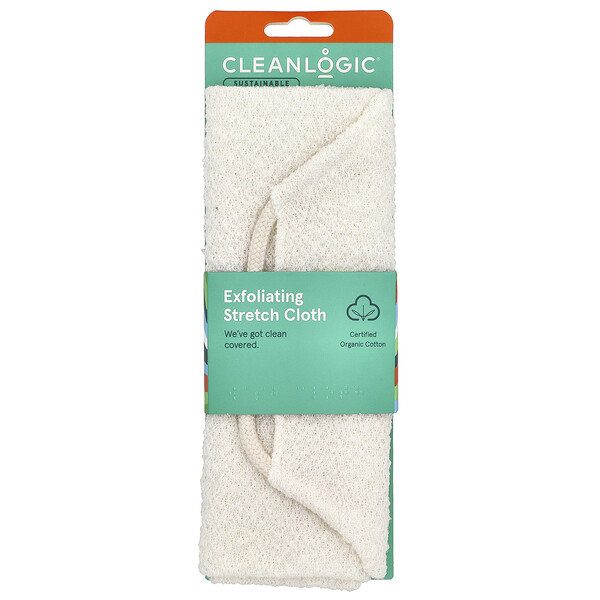 Sustainable, Exfoliating Stretch Cloth, 1 Count Clean Logic