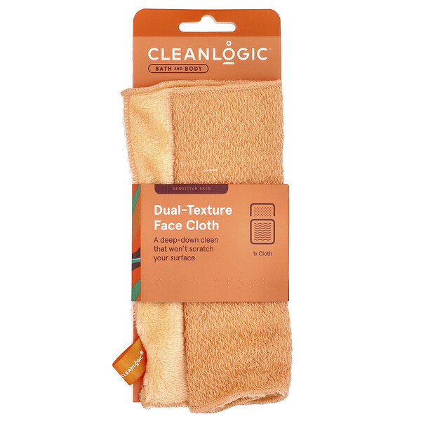 Bath and Body, Dual-Texture Face Cloth, 1 Count Clean Logic