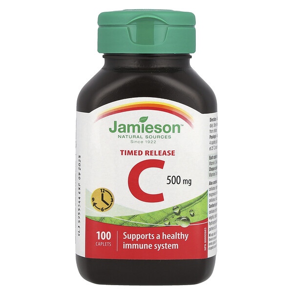 Timed Release Vitamin C, 500 mg, 100 Caplets Jamieson Vitamins