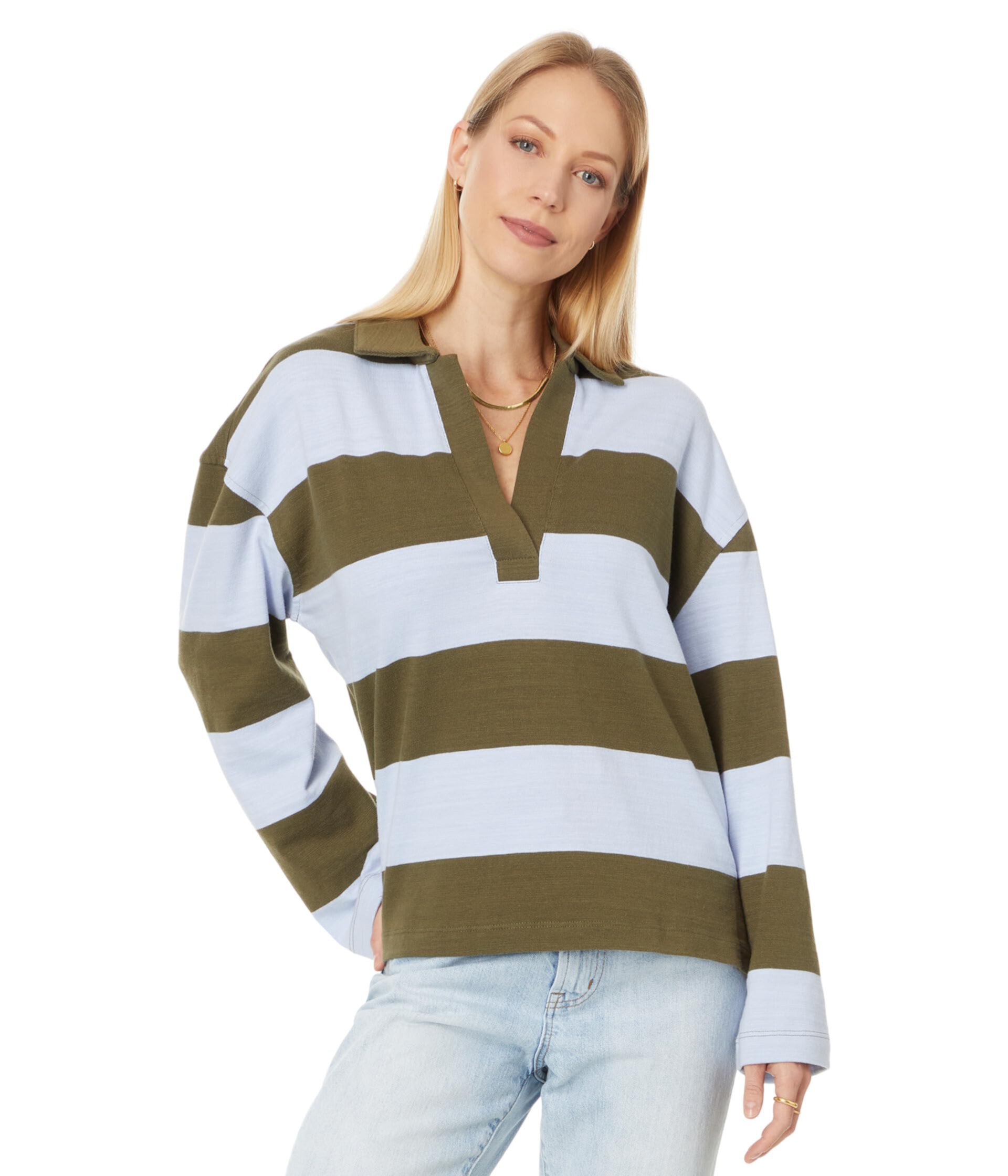 Женское Поло рубашки Madewell Chad Rugby Stripe Madewell