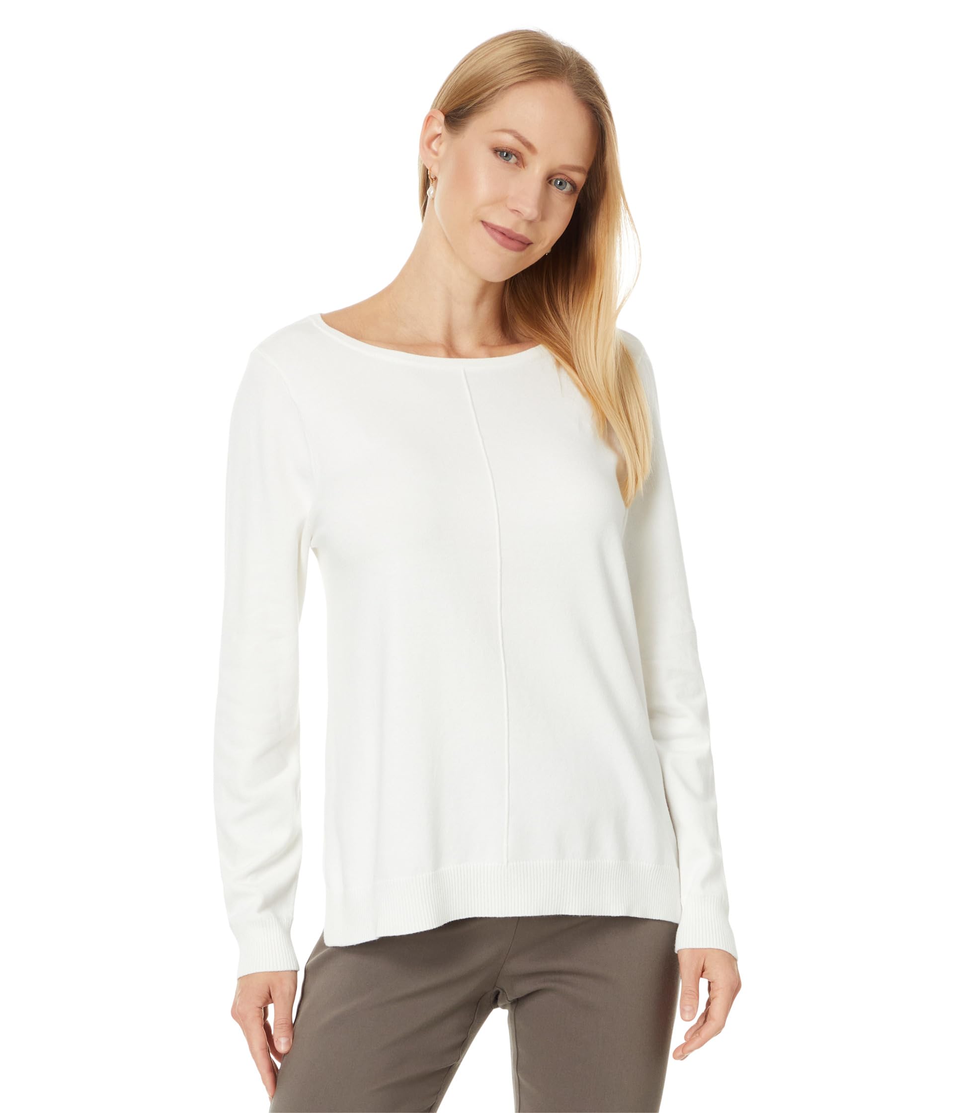 Женский Свитер Elliott Lauren Modal Knits - Crewneck с Швом Elliott Lauren