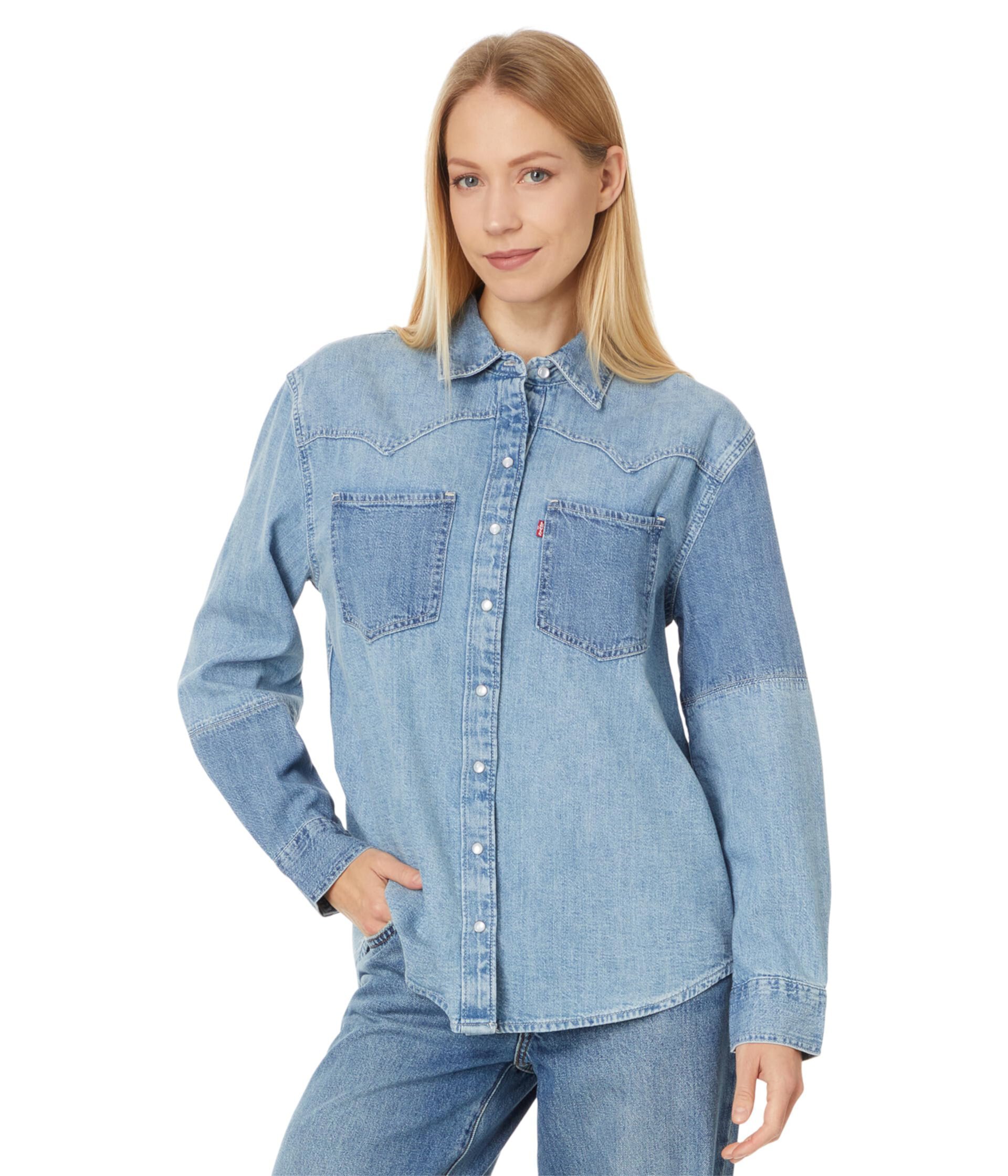 Рубашка Teodora Western от Levi's® из 100% хлопка с карманами и пуговицами на манжетах Levi's®