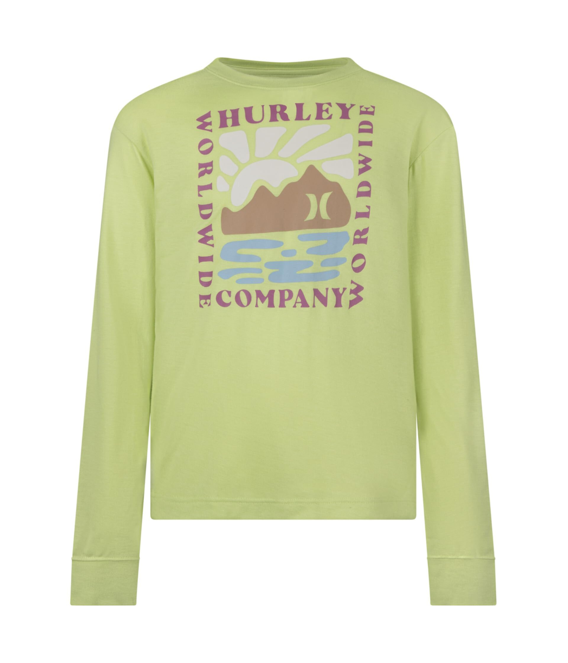 Sunset Cutout Long Sleeve Tee (Big Kid) Hurley