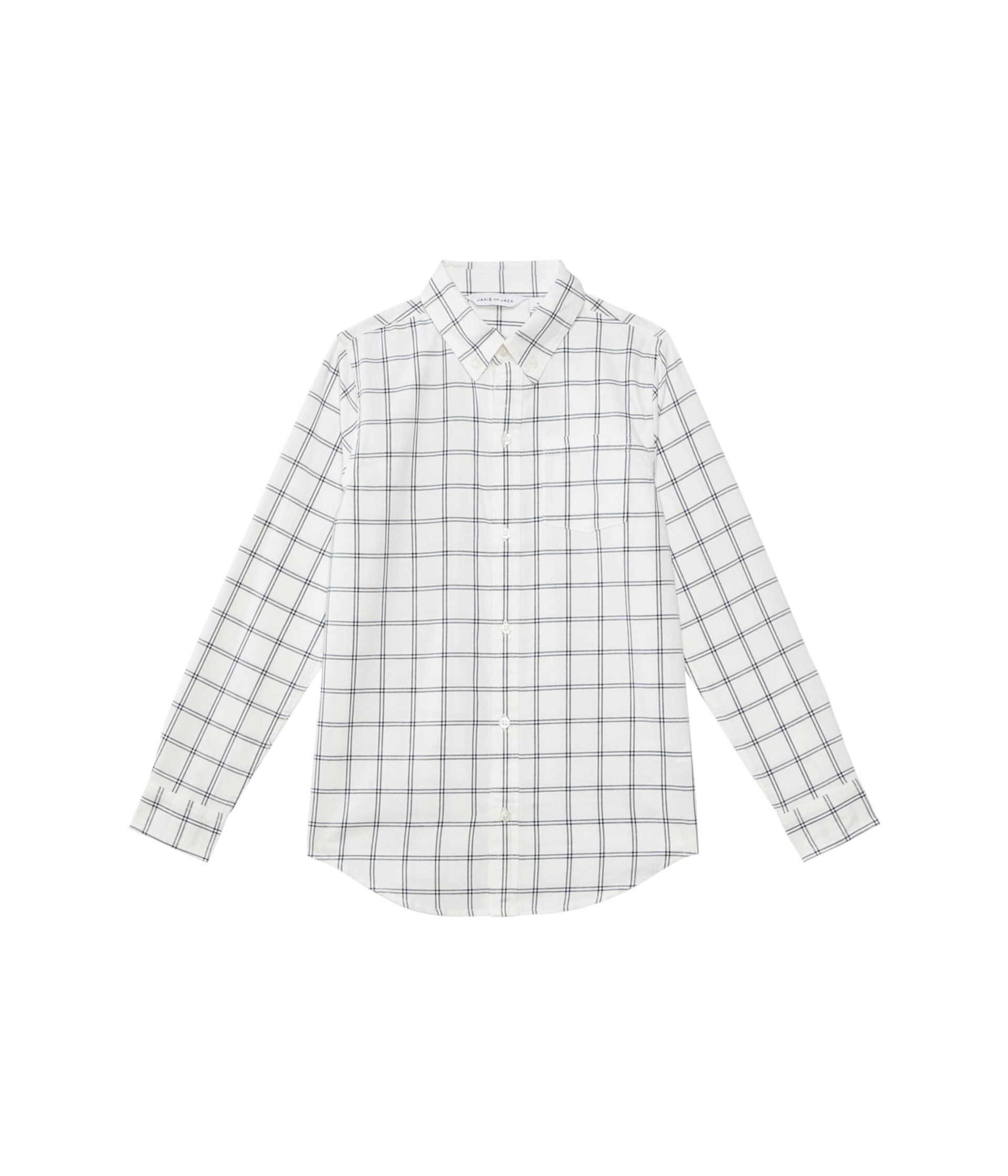 Детские рубашки Janie and Jack Brushed Tattersol Shirt Janie and Jack