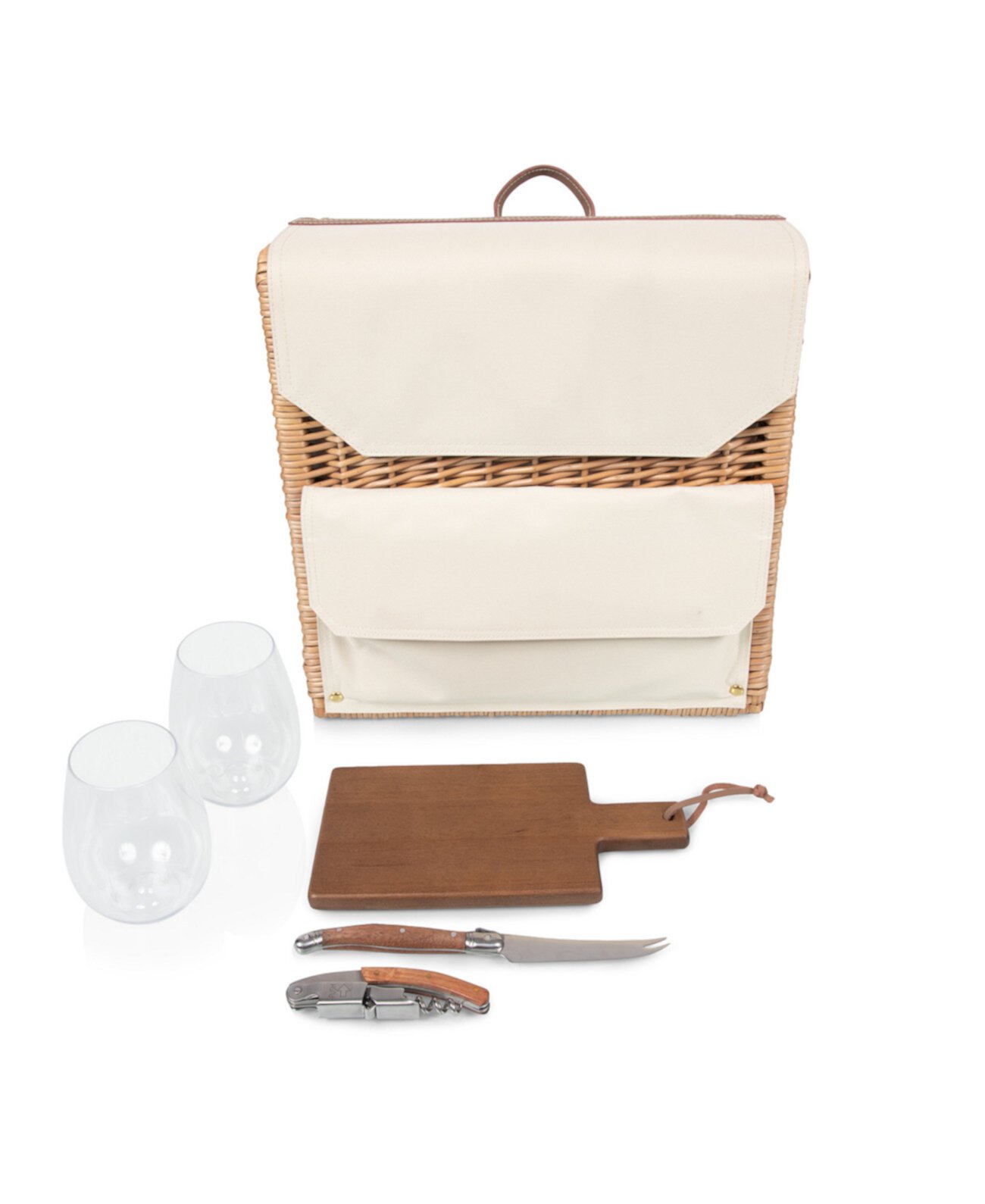 Corsica Grande Wine Cheese Basket Backpack Picnic Time