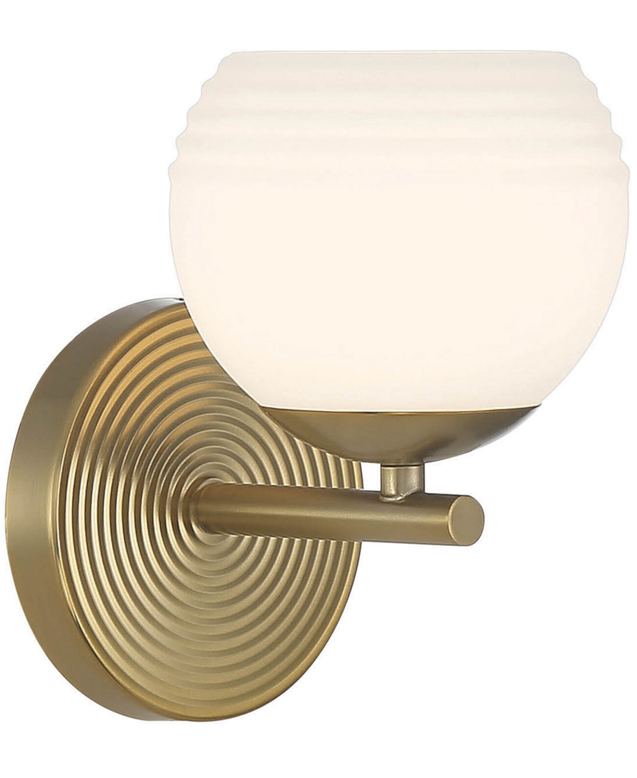 Moon Breeze 5.5" Metal Wide Brushed Gold 1 Light Wall Sconce Designer's Fountain