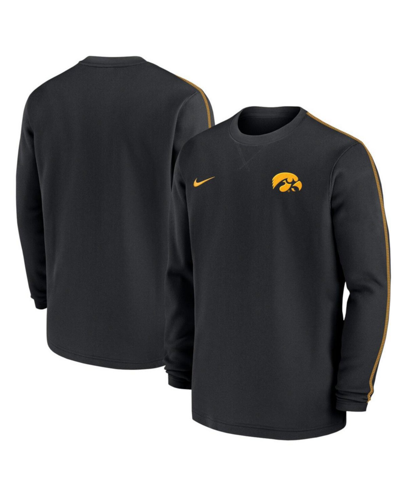 Мужское Джерси Nike Iowa Hawkeyes 2024 Sideline Coaches Long Sleeve Nike