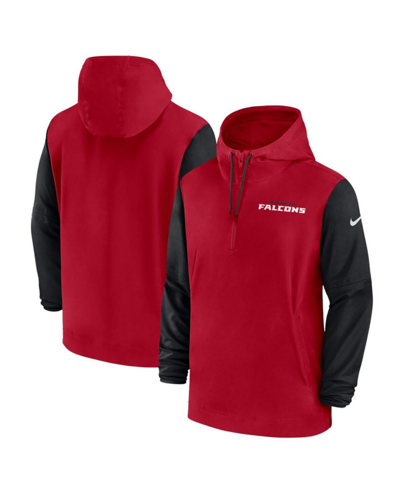 Мужское Худи Nike Atlanta Falcons 2024/25 Sideline Pre-Game Player 1/2-Zip Nike