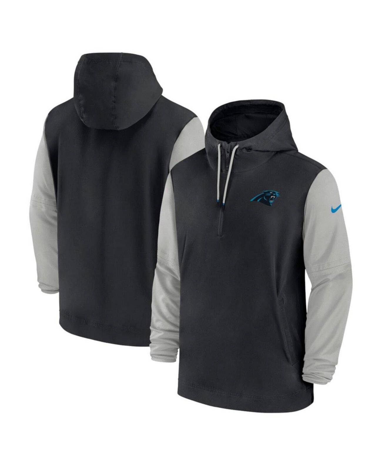 Мужское Худи Nike Carolina Panthers 2024/25 Sideline Pre-Game Player 1/2-Zip Nike