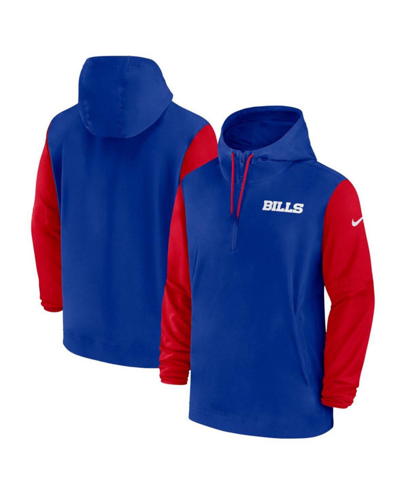 Мужское Худи Nike Buffalo Bills 2024/25 Sideline Pre-Game Player 1/2-Zip Nike