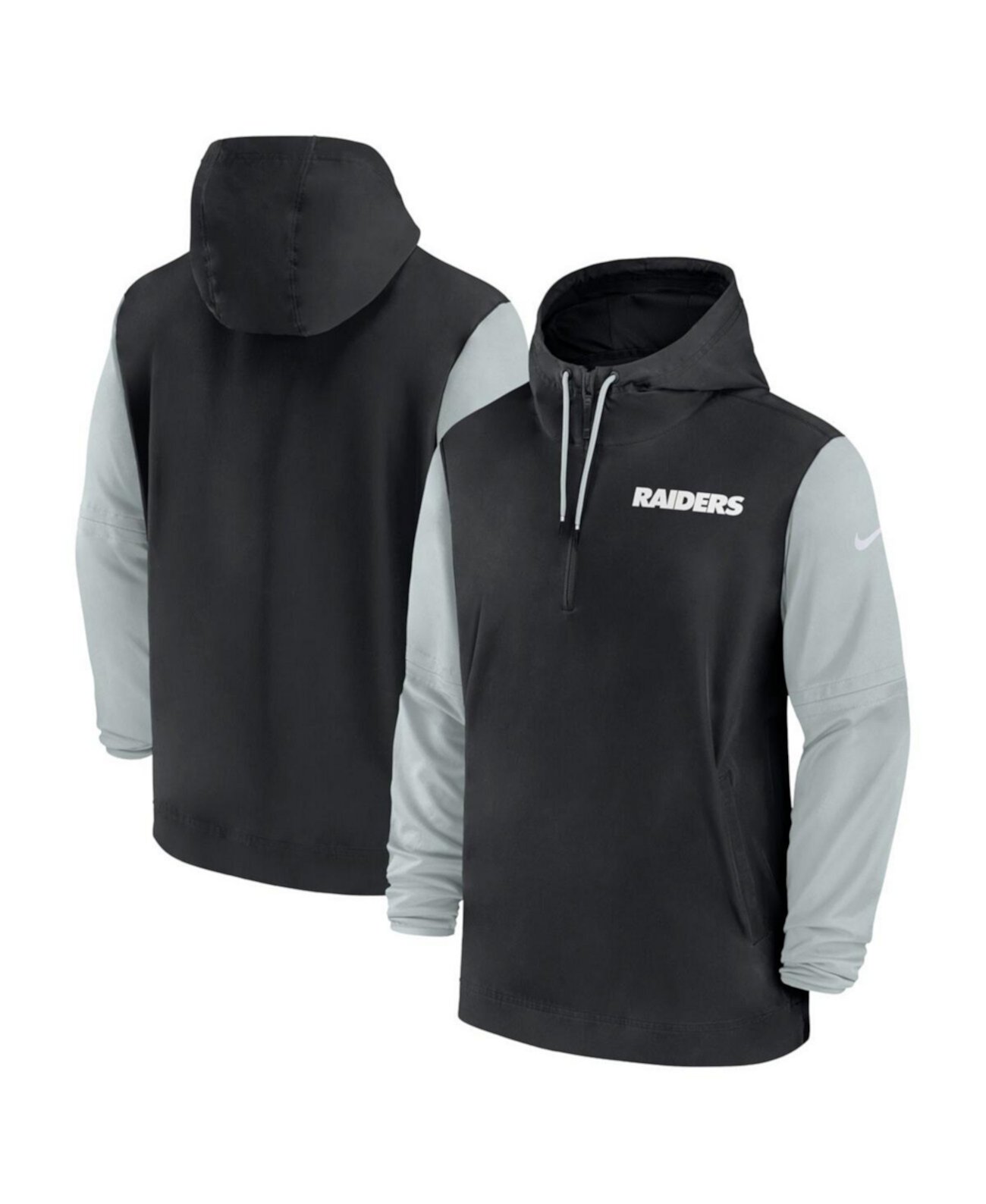 Мужское Худи Nike Las Vegas Raiders 2024/25 Sideline Pre-Game Player 1/2-Zip Nike