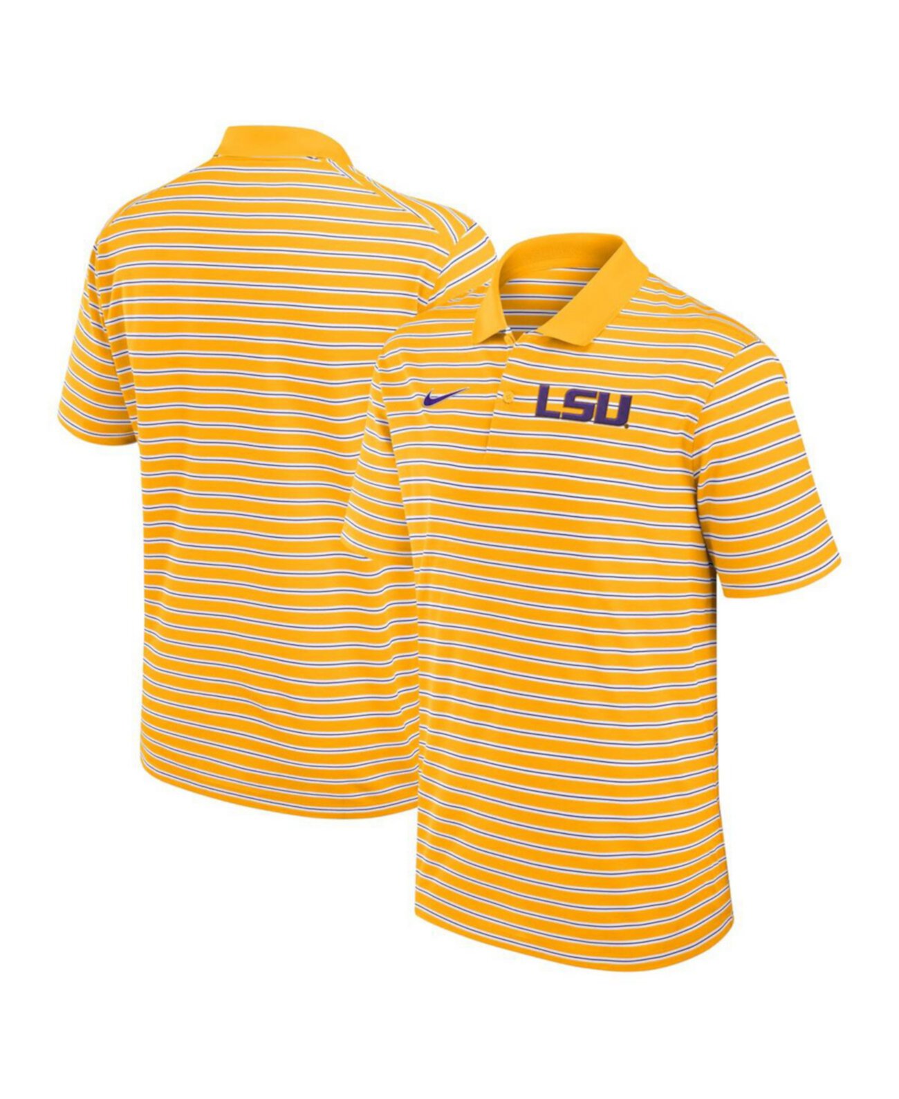 Поло с коротким рукавом Nike LSU Tigers Primetime Victory из 100% полиэстера, технология Dri-FIT Nike