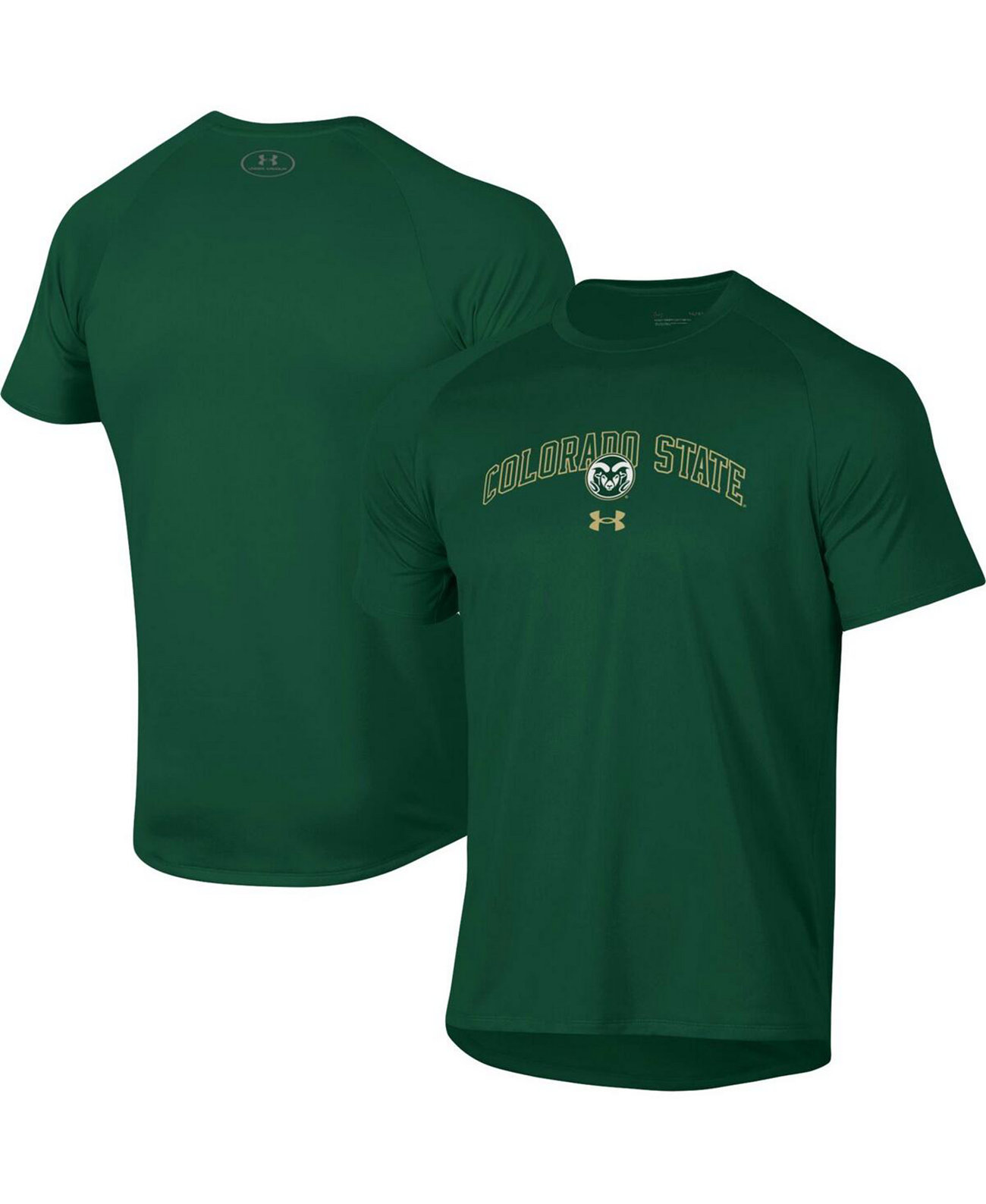 Мужская Джерси Under Armour Green Colorado State Rams 2023 Sideline Performance Raglan T-Shirt Under Armour