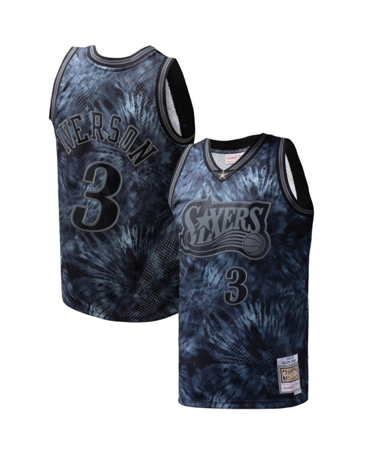 Мужское Джерси Mitchell & Ness Allen Iverson 1997/98 Tie-Dye Mitchell & Ness