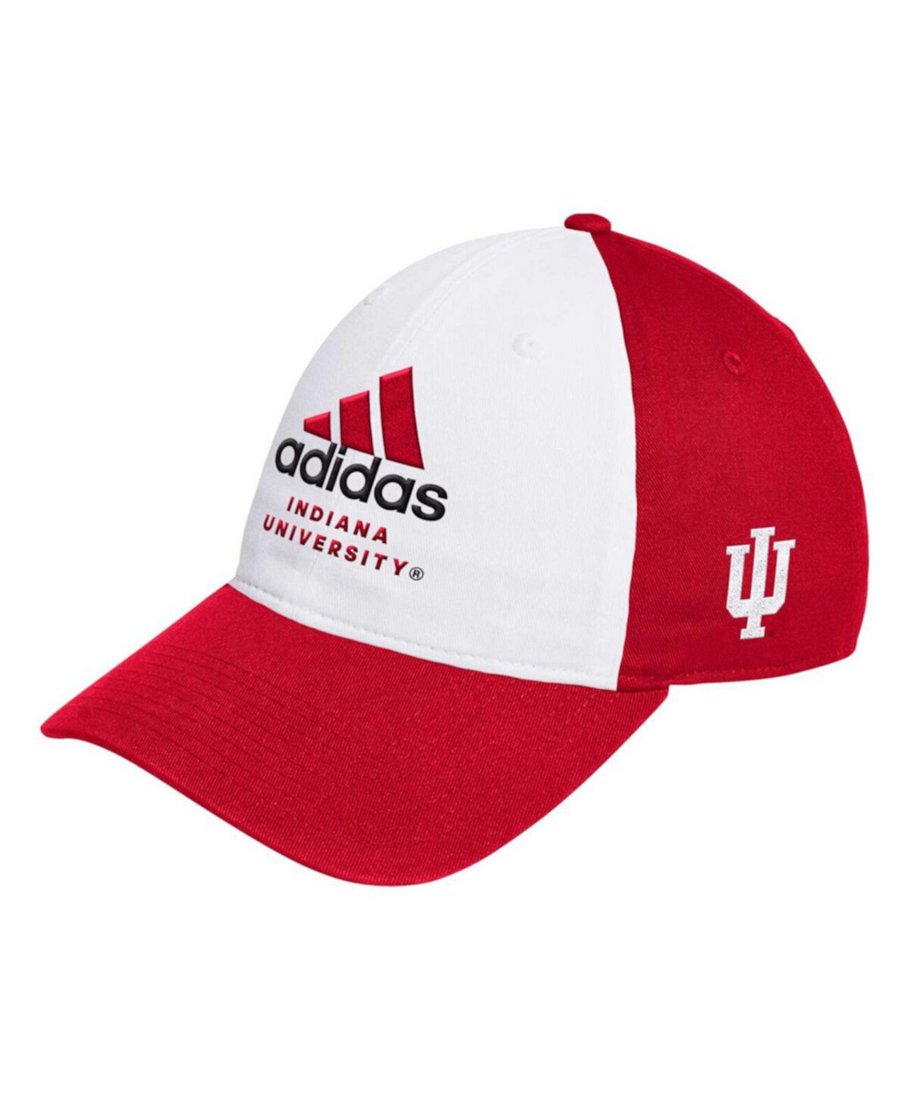 Бейсболка Adidas Men's White/Crimson Indiana Hoosiers Slouch Adjustable Hat Adidas