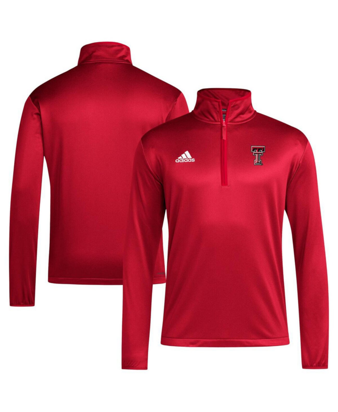 Мужская куртка Adidas AEROREADY Red Texas Tech Red Raiders с молнией на 1/4 Adidas