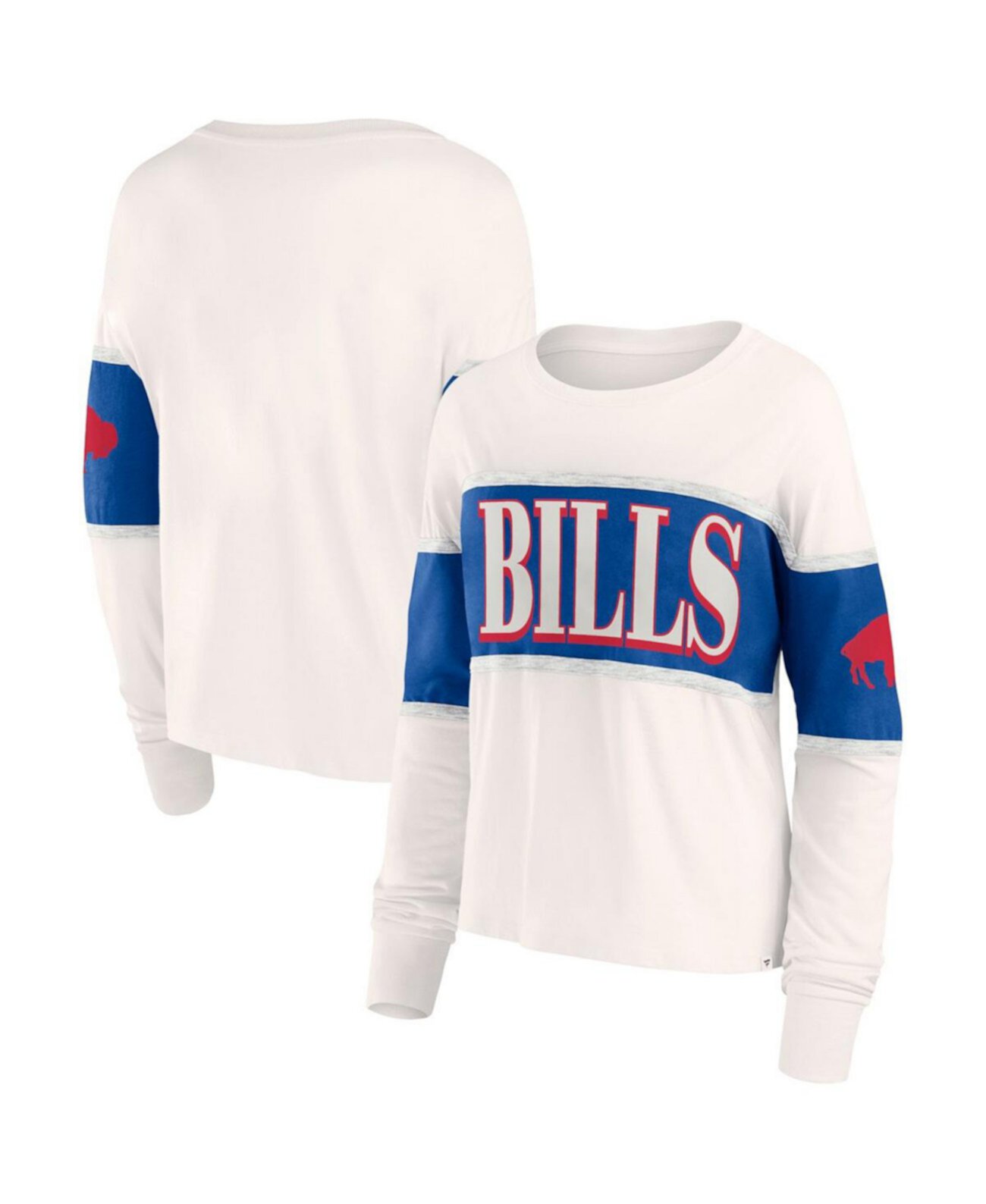 Футболка с длинными рукавами Buffalo Bills Antique Block от Fanatics с контрастными вставками Fanatics