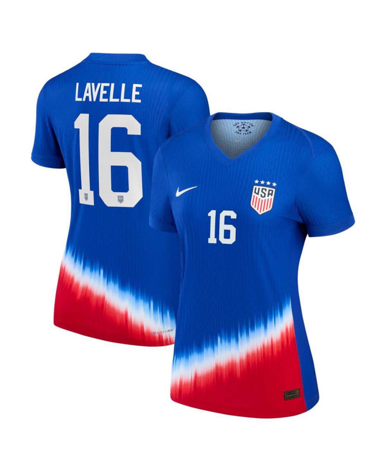 Женская футболка Nike с короткими рукавами USWNT 2024 Away Match Rose Lavelle Nike