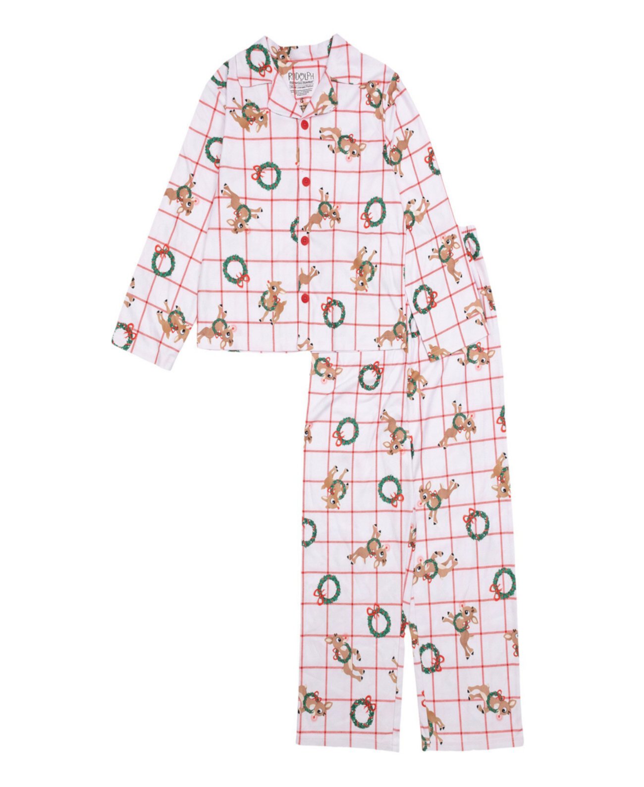 Детские Пижамы Rudolph Big Boy Holiday Sibling Sleep Collared 2-Piece Set Rudolph