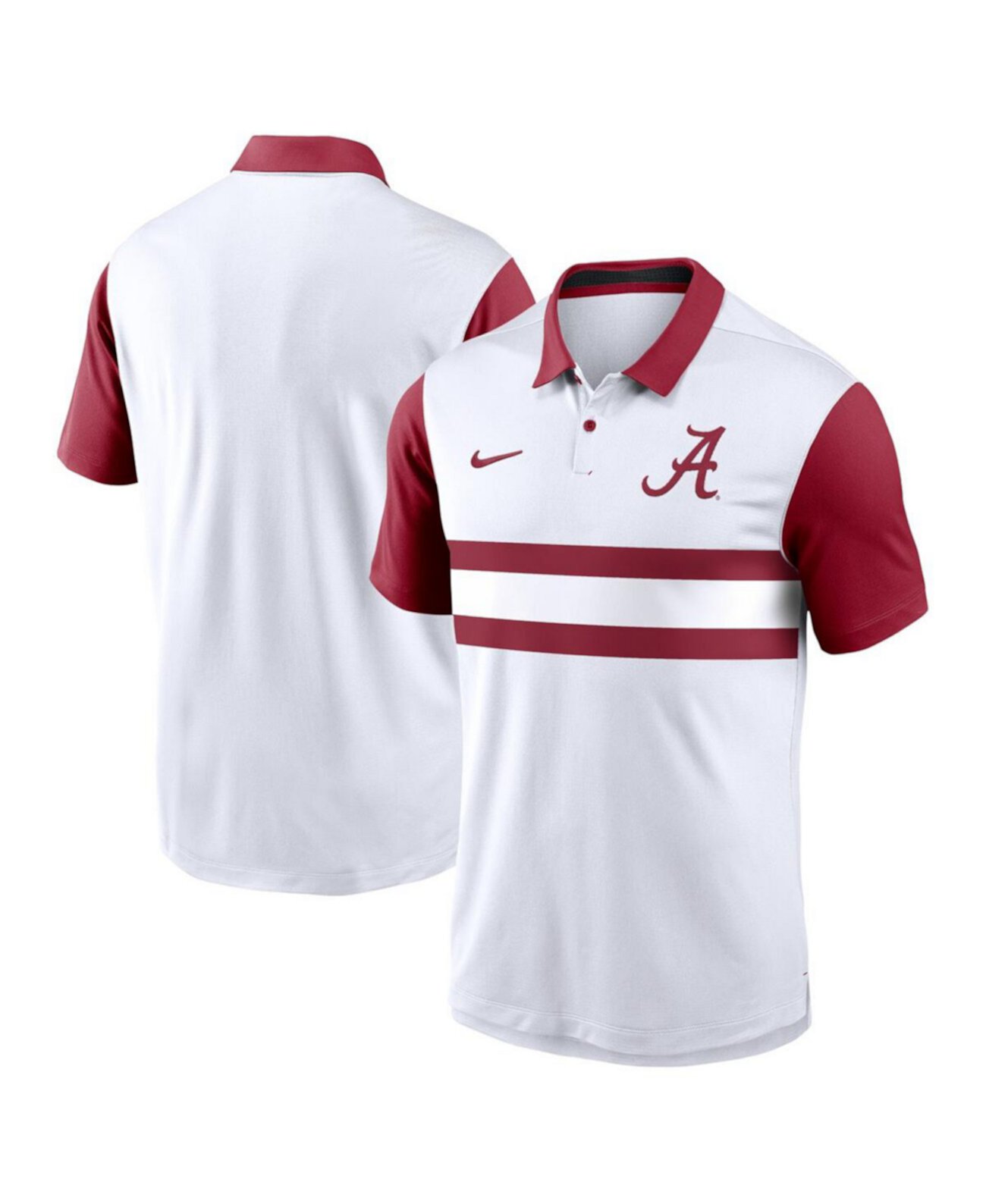 Мужская белая футболка-поло Alabama Crimson Tide Primetime Campus Vapor с технологией Dri-FIT Nike