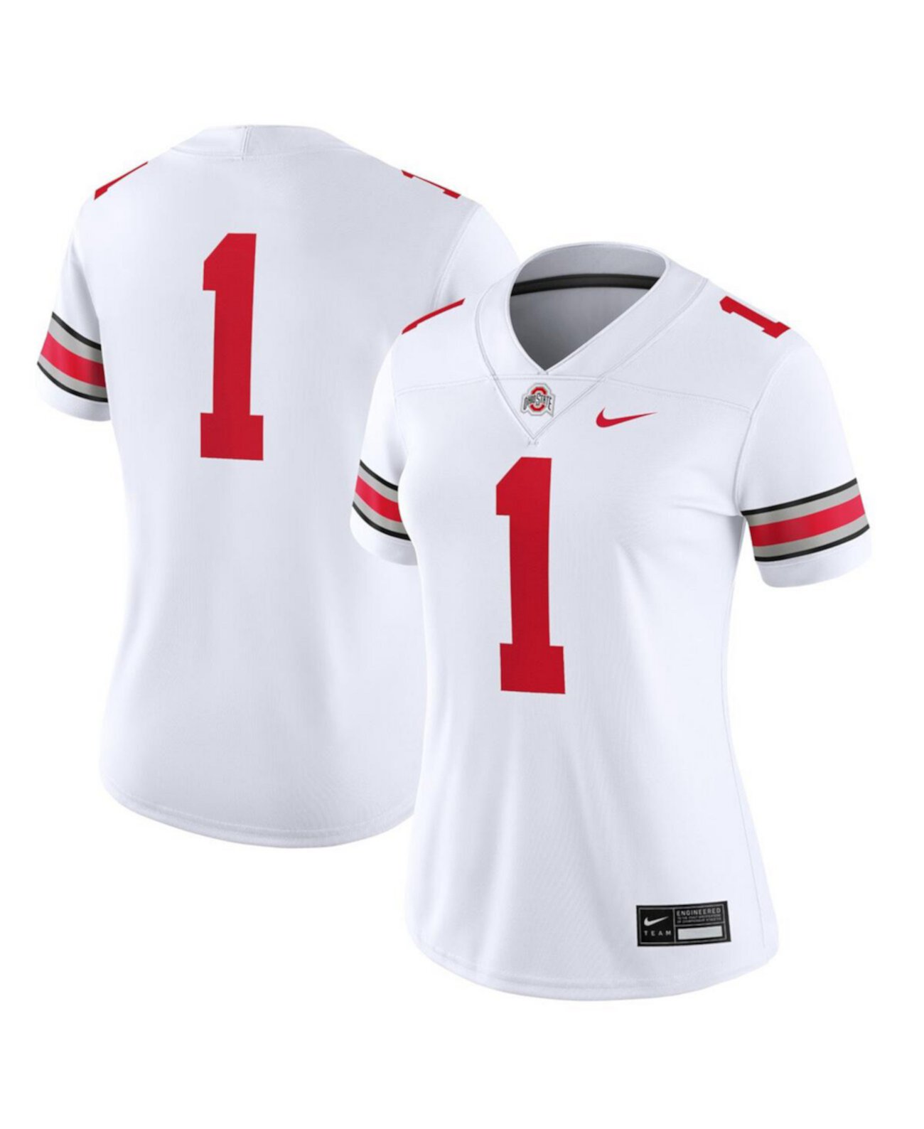 Женская футболка Nike Dri-FIT в цвете белый с символикой Ohio State Buckeyes Nike