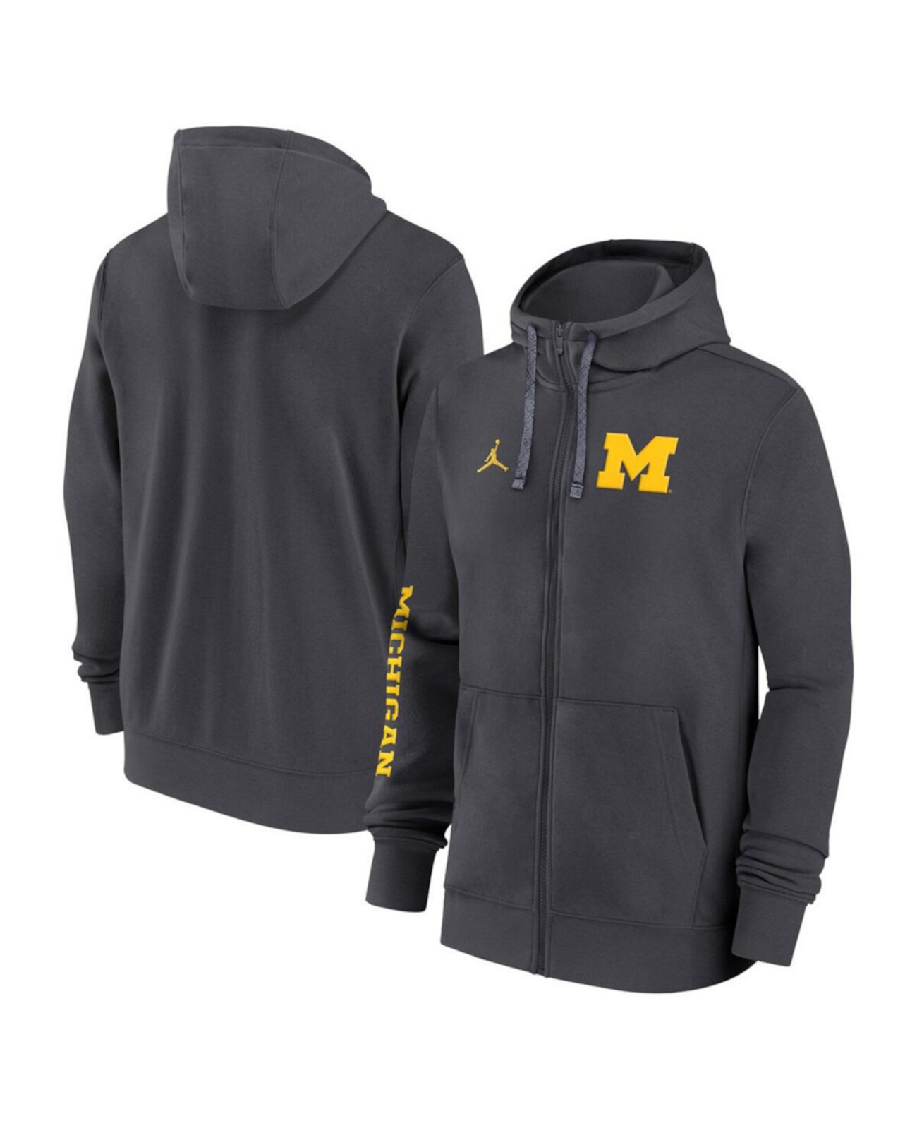 Мужское Худи Jordan Michigan Wolverines 2024 Sideline Full-Zip Jordan