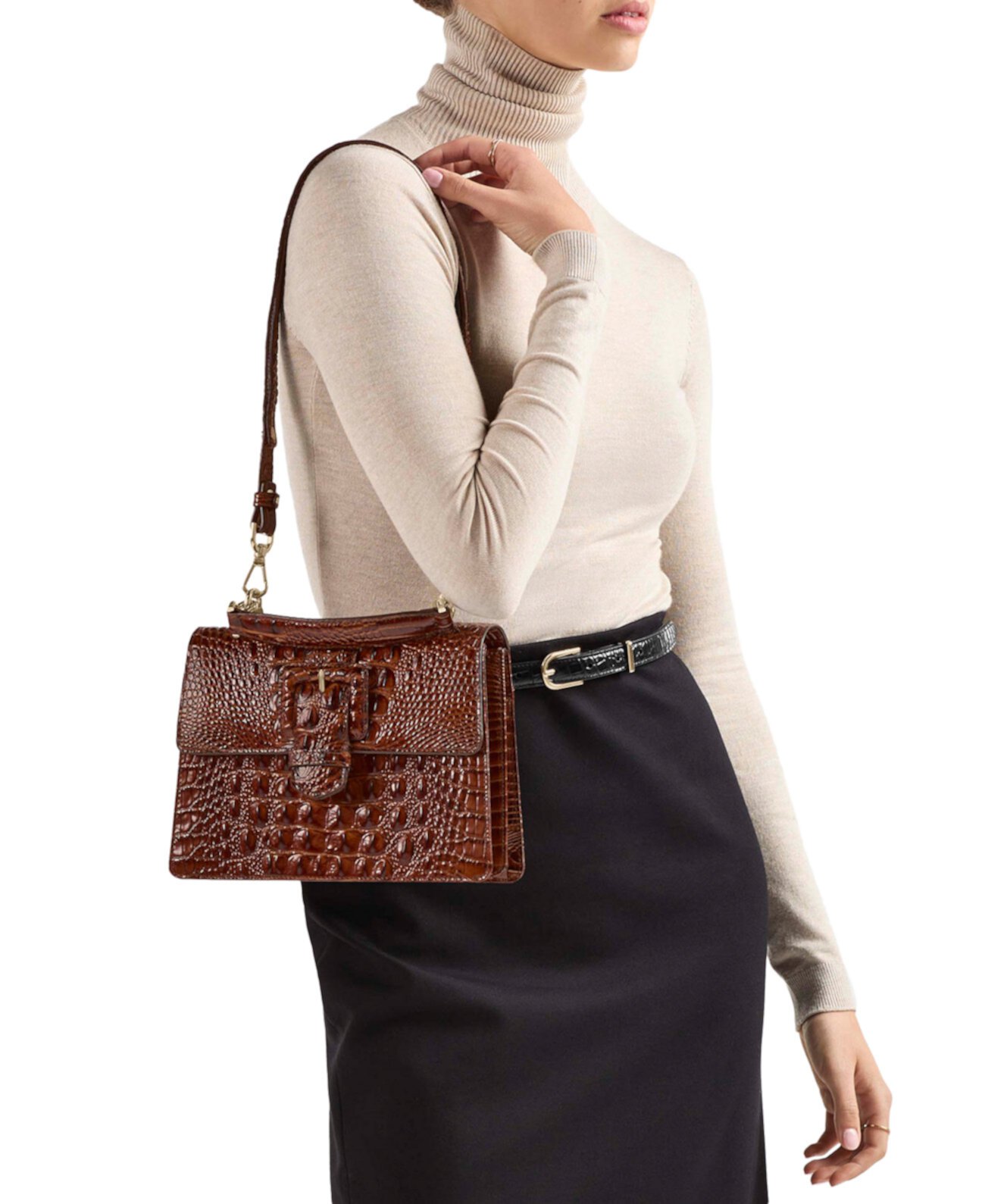 Сумка сэтчел Brahmin Small Hallie Melbourne Leather Brahmin