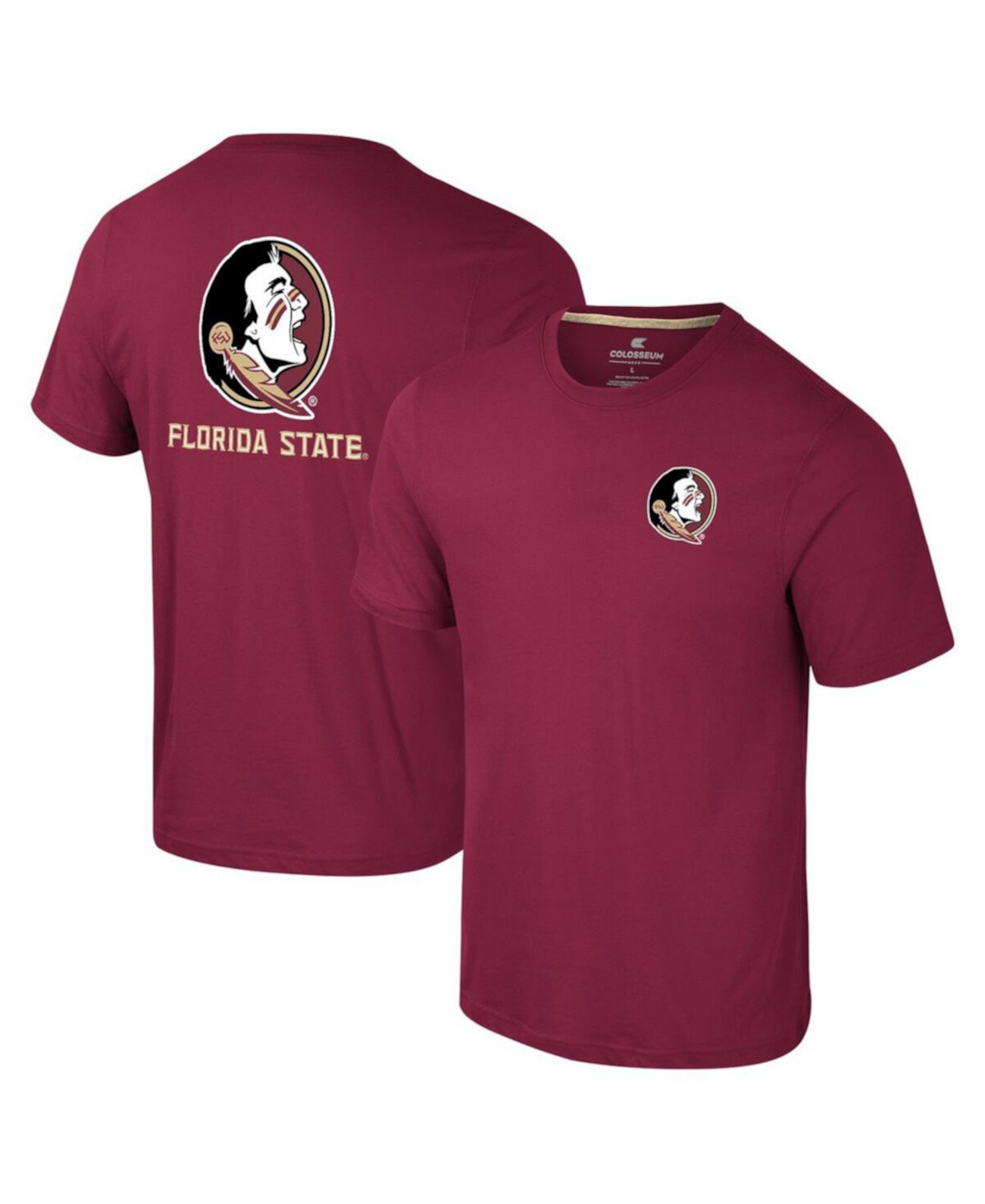 Мужская Джерси Colosseum Florida State Seminoles Logo Lockup 2-Hit Active Blend Т-Shirt Colosseum