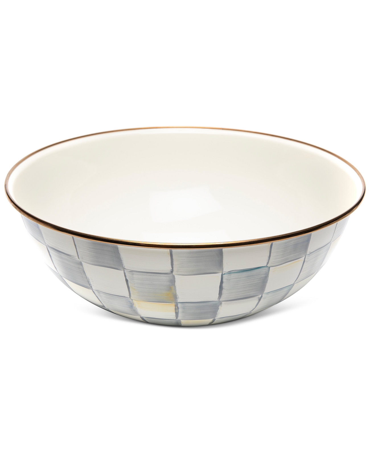 Sterling Check Extra-Large Everyday Bowl, 192-oz. MacKenzie-Childs