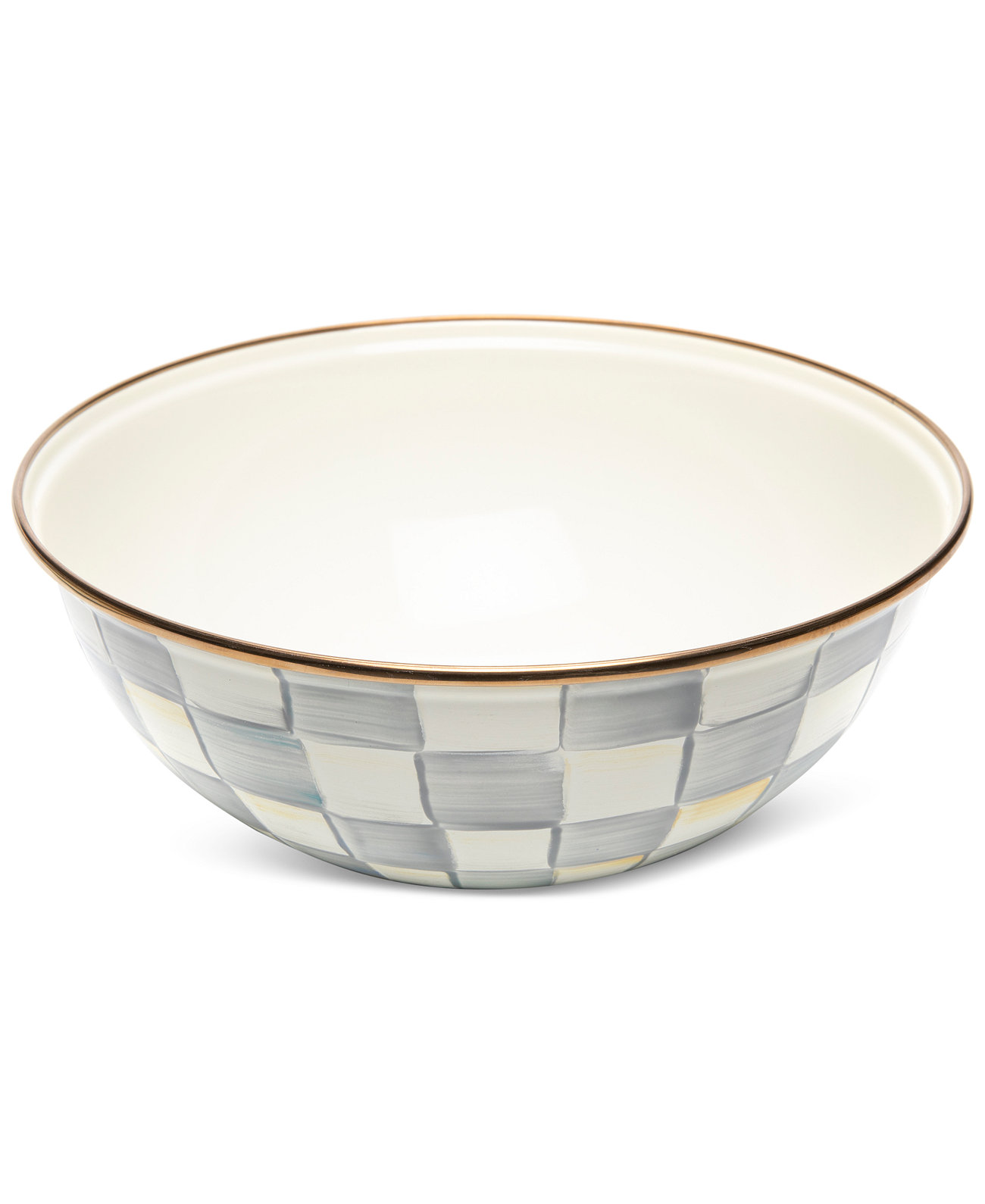 Sterling Check Medium Everyday Bowl, 80-oz. MacKenzie-Childs