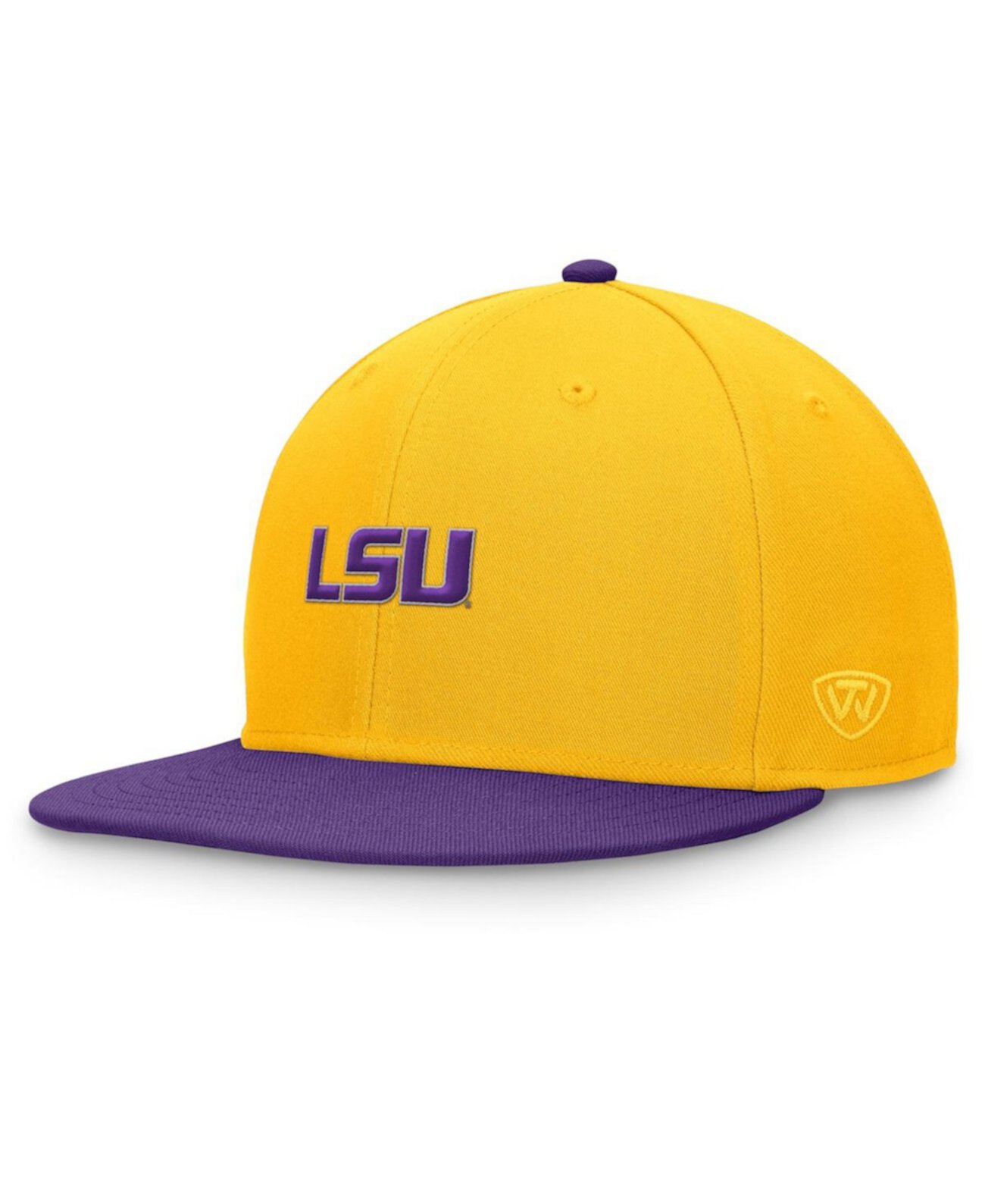 Бейсболка Top of the World Men's Gold/Purple LSU Tigers Rally Two-Tone Fitted Hat Top of the World