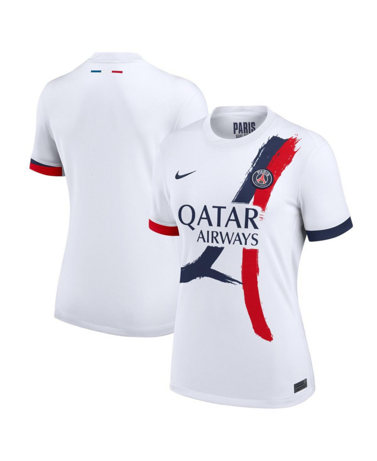 Женская белая футболка Replica Paris Saint-Germain 2024/25 от Nike с технологией Dri-FIT Nike