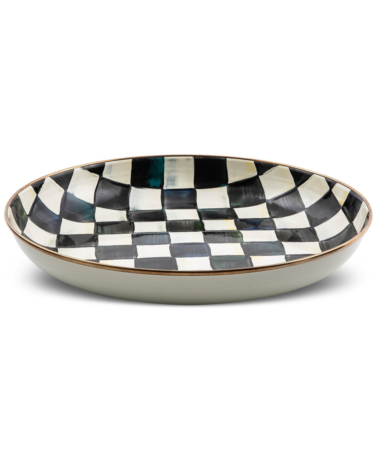 Courtly Check Enameled Steel Abundant Bowl MacKenzie-Childs