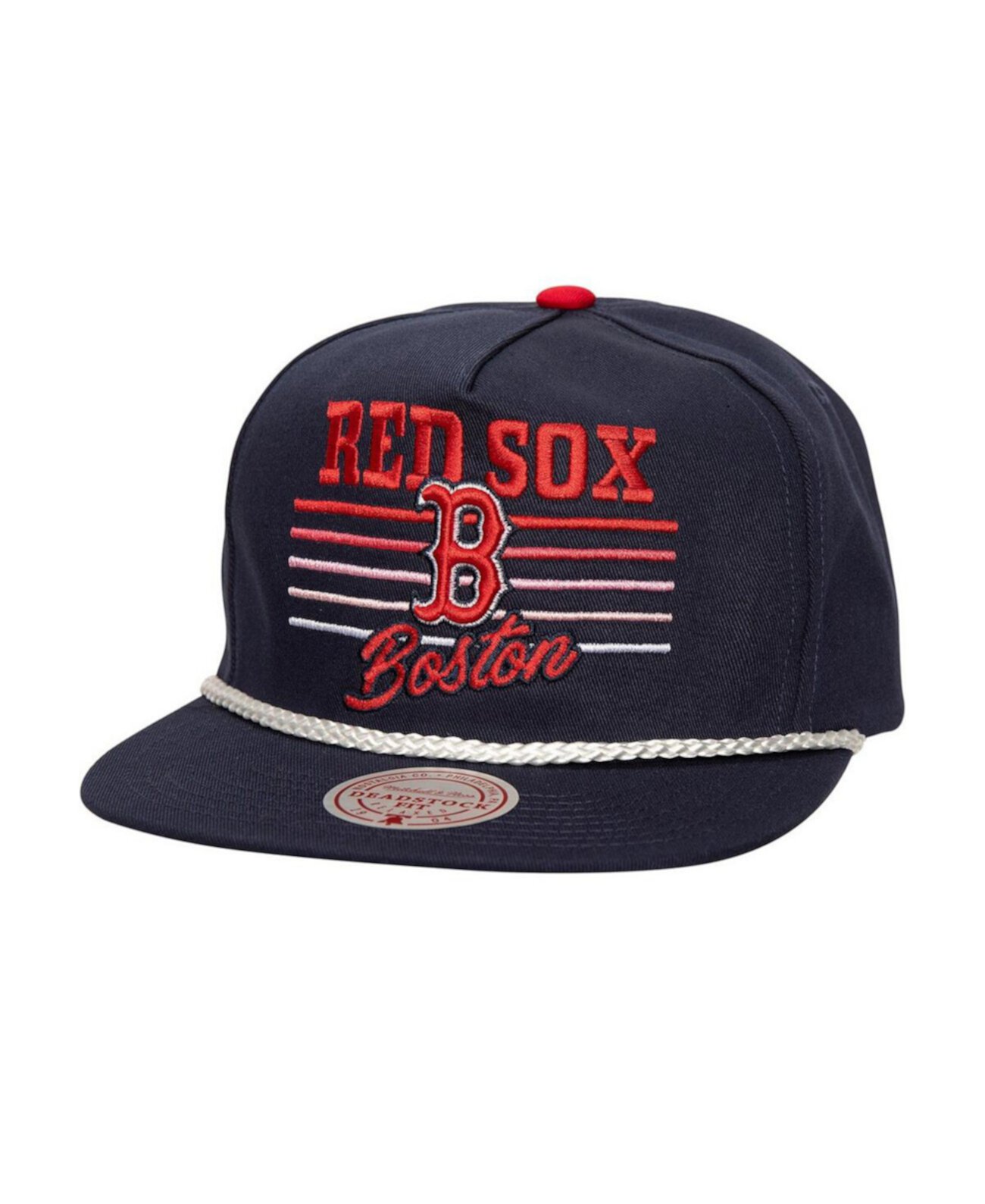 Бейсболка Mitchell & Ness Men's Navy Boston Red Sox Radiant Lines Deadstock Mitchell & Ness