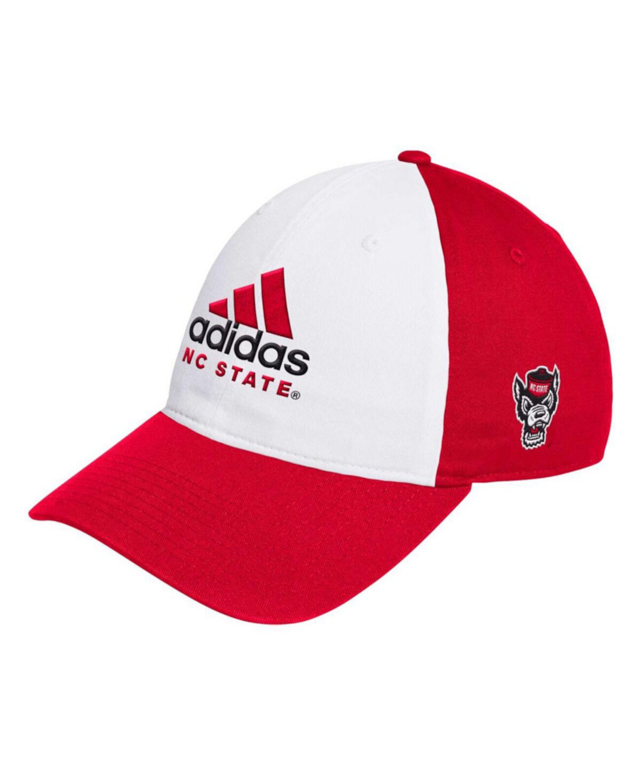 Бейсболка Adidas Men's White/Red NC State Wolfpack Slouch Adjustable Hat Adidas