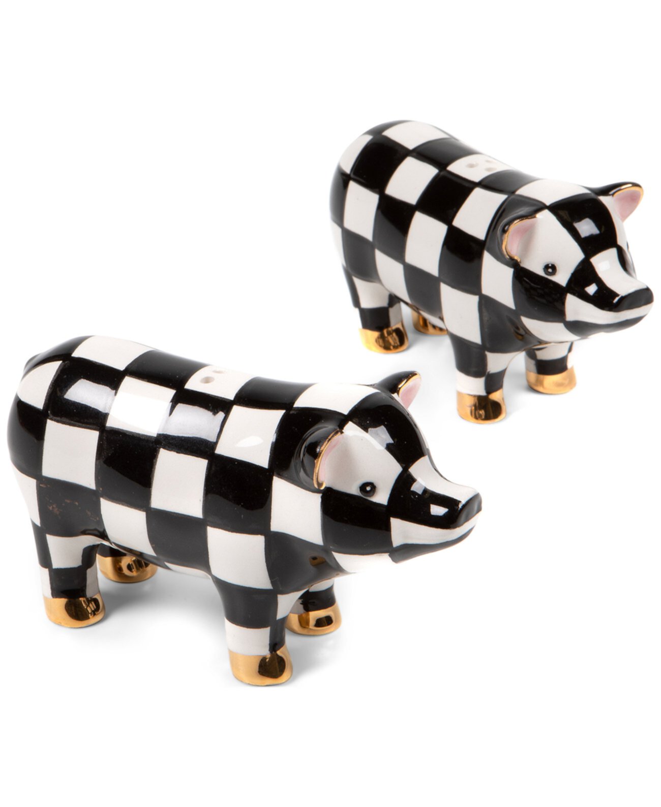 Courtly Check Pig Salt & Pepper Set MacKenzie-Childs