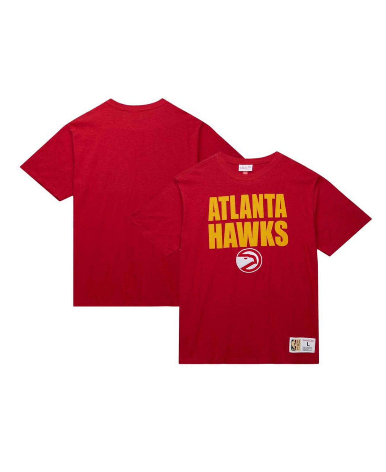 Мужская Джерси Mitchell & Ness Red Atlanta Hawks Hardwood Classics Legendary Slub T-Shirt Mitchell & Ness