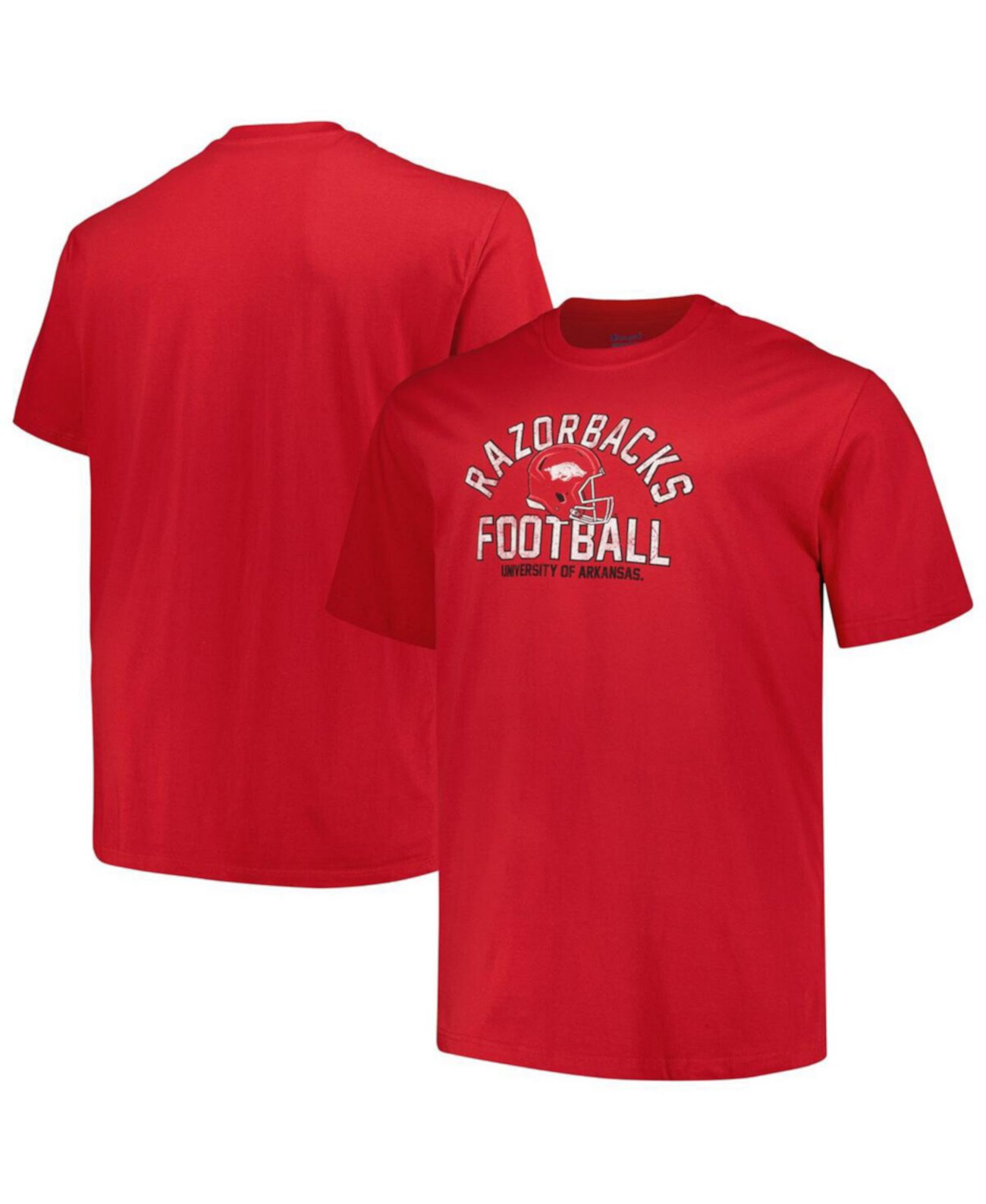 Мужское Джерси Champion Cardinal Arkansas Razorbacks Big Tall Football Helmet T-Shirt Champion